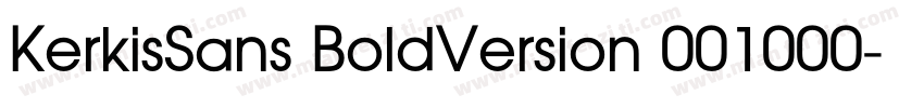 KerkisSans BoldVersion 001000字体转换